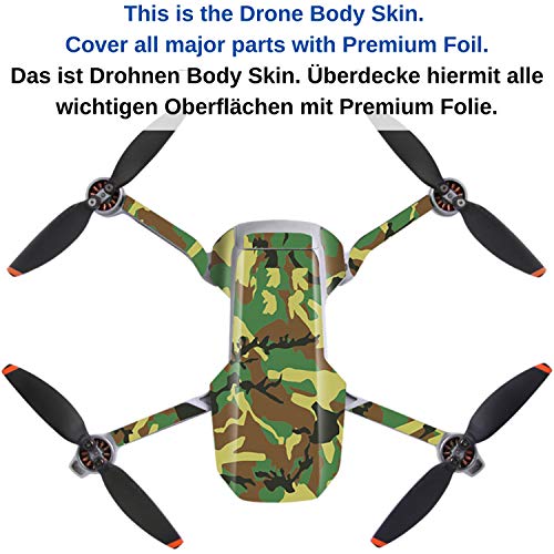 Face lift para dron DJI MAVIC MINI 2, diseño de camu verde, conjunto completo de pegatinas para drones y controladores, adhesivo especial 3M, kit de pegatina de camuflaje, decoración para Mini 2