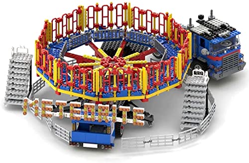 Fairground Meteorite Ride Ladrillos Modelo Compatible con la montaña rusa Lego 10261, MOC DIY Construction Collection Building Toyy, MOC-80218 (2062 piezas) (versión dinámica (con motor))