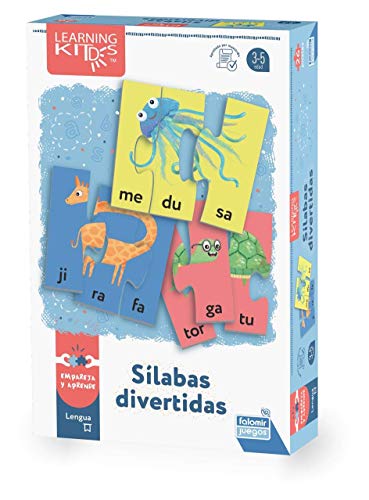 Falomir- Sílabas Divertidas. Juego de Mesa Educativo para Mejorar la lectoescritura. Puzle. (30021)