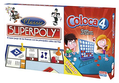 Falomir Superpoly + Coloca 4, Juego de Mesa, Clásicos, multicolor (646385)