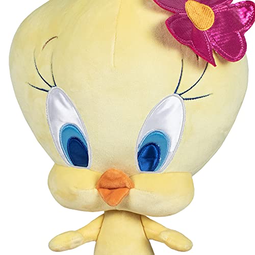 Famosa - Peluche de Piolín, extra blando y suave, de tamaño grande, mide 45 centímetros, está relleno material de fibra 100% reciclada, para fans de looney tunes y niños desde 12 meses, (760019974)