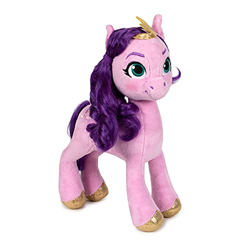 Famosa Softies - Peluche del Pony Pipp Petal de la película My Little Pony: Una nueva Generación, es de color rosa y pelo morado, con los ojos verdes, mide unos 25 centímetros (760020963)