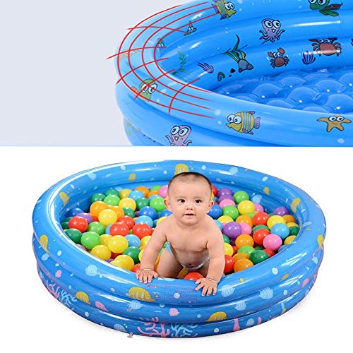 FANIER Piscina Hinchable para niño, Redonda Piscina Inflable Hinchable bañera Hinchable para jardín, 3 Cámara de Aire Individuales, 130 cm de diámetro, 38 cm de Altura,Verde