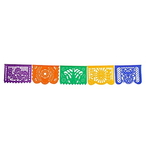 FANMEX - Fantastik - Auténtico Papel picado Mexicano - Modelo clásico 5 Metros - Decoración Fiesta Mexicana (Papel)