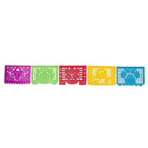 FANMEX - Fantastik - Auténtico Papel picado Mexicano - Modelo clásico 5 Metros - Decoración Fiesta Mexicana (Papel)