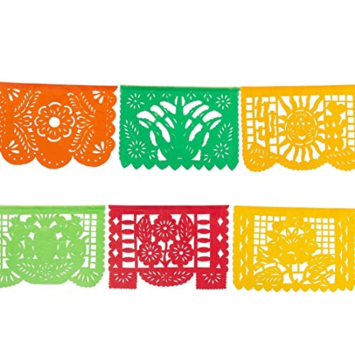 FANMEX - Fantastik - Auténtico Papel picado Mexicano - Modelo clásico 5 Metros - Decoración Fiesta Mexicana (Papel)