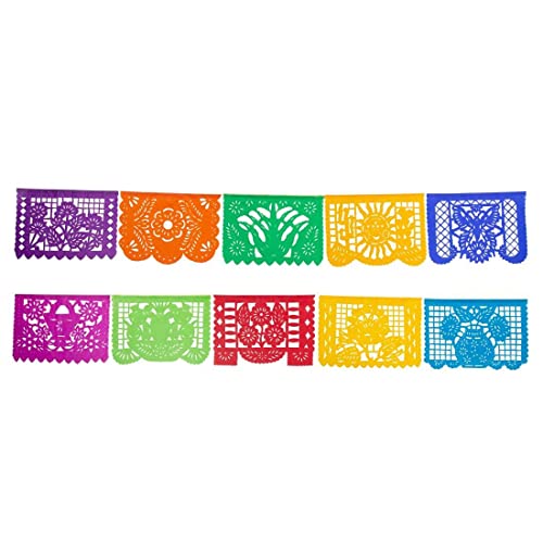 FANMEX - Fantastik - Auténtico Papel picado Mexicano - Modelo clásico 5 Metros - Decoración Fiesta Mexicana (Papel)