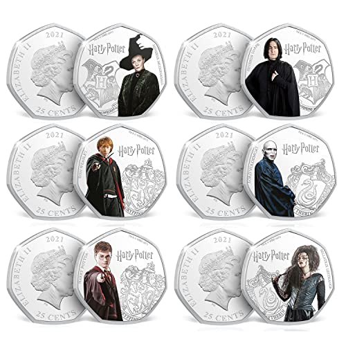 FANTASY CLUB Harry Potter La Colección Completa - 2 Medallas Exclusivas + 12 Monedas/Medallas Edición Limitada y Oficial.