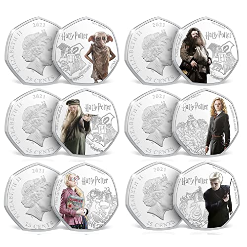 FANTASY CLUB Harry Potter La Colección Completa - 2 Medallas Exclusivas + 12 Monedas/Medallas Edición Limitada y Oficial.