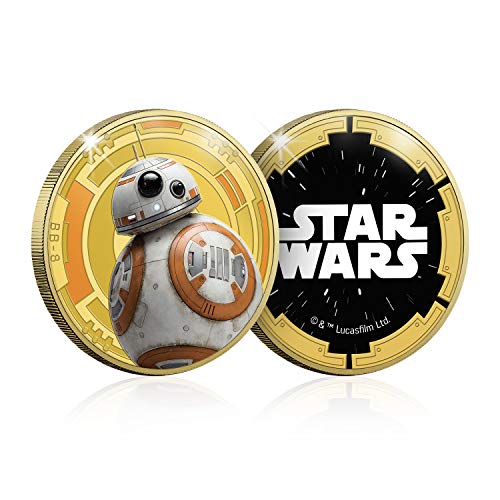 FANTASY CLUB Star Wars Colección Oficial - 3 Monedas / Medallas conmemorativas acuñadas con baño en Oro 24 Quilates y coloreadas a 4 Colores - 44mm