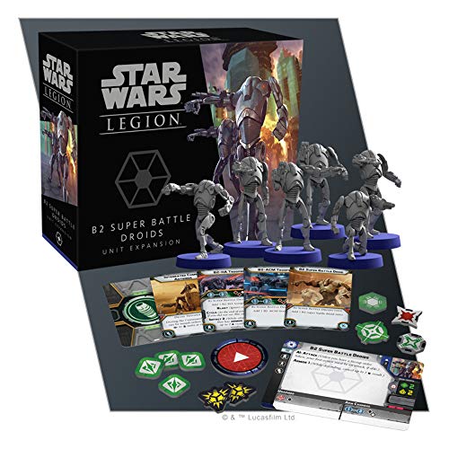 Fantasy Flight Games Star Wars Legion: B2 Super Battle Droids Unidad Expansión, Colores Mezclados, SWL62