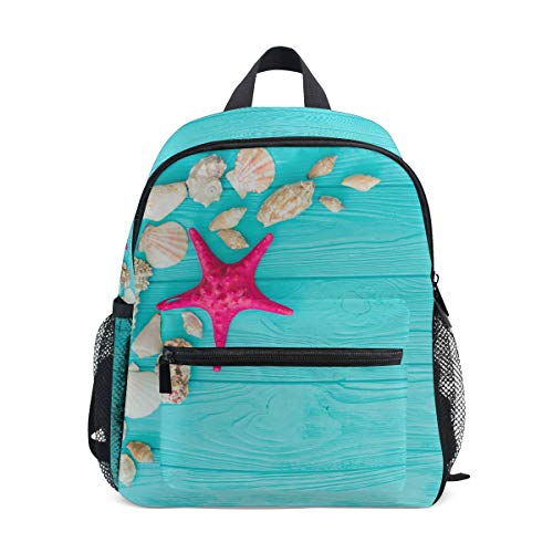 FANTAZIO Mochila escuela primaria estrellas de mar y conchas marinas.