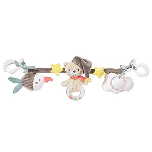 Fehn Bruno 060492 - Cadena para cochecito, cadena móvil con simpáticas figuras para colgar en el cochecito, la sillita del coche, la cuna o el arco de juego, para bebés y niños pequeños