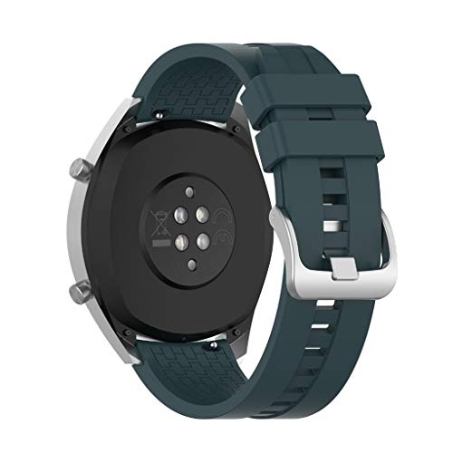 FEILINKA 22mm Soft Sports Wristband Anti-Scratch Silicone Watch Correa de Repuesto para Huawei Watch GT2 46mm para Gear S3 Classic/Frontier Amazfit Stratos 2 2S Smart Watch