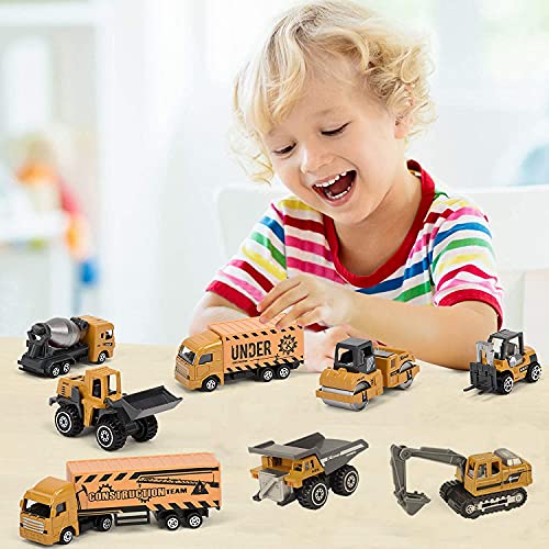 Felly Coches de Juguetes para Niños, Vehículo de Construcciones Juguete, Camión de Juguete, Juguetes Niños 3 Años, Tractor Excavadora con Tapete de Juego Regalo para Niño y Niña 3 4 5 6 Años