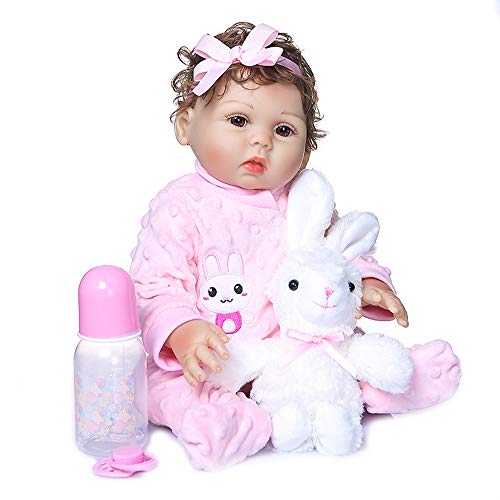 Festnight 470mm de Cuerpo Completo de Silicona Reborn Baby Doll Impermeable bebé baño Juguete bebé niños Moda muñeca Regalo