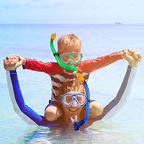 FGHJKOO Gafas de buceoTubo de respiración para Traje de Buceo Infantil,Máscara de Buceo antivaho y antifugas, Gafas de Snorkel, Gafas de Buceo, Gafas de natación, Unisex