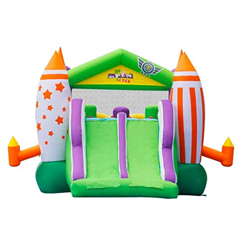 FGVDJ Castillos hinchables Castillo Inflable para niños Juguetes para niños Toboganes para Interiores y Exteriores Juguete para el hogar Trampolín Cuadrado Gran Parque de atrac