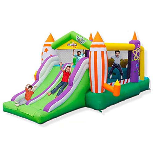 FGVDJ Castillos hinchables Castillo Inflable para niños Juguetes para niños Toboganes para Interiores y Exteriores Juguete para el hogar Trampolín Cuadrado Gran Parque de atrac