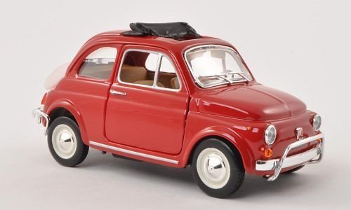 Fiat 500 L, rojo, 1968, Coche a escala, Modelo a escala, Bburago 1:24