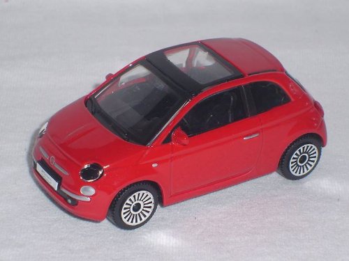 Fiat 500 New Rot 2009 1/43 BBURAGO BURAGO MODELL Auto MODELLAUTO