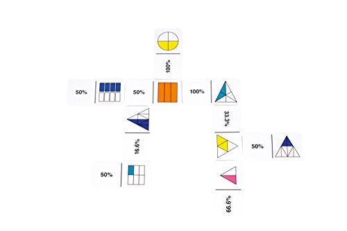 Fichas de dominó con fracciones Rainbow Fraction de Learning Resources