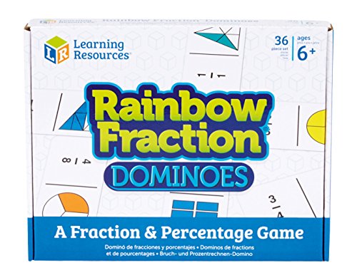 Fichas de dominó con fracciones Rainbow Fraction de Learning Resources