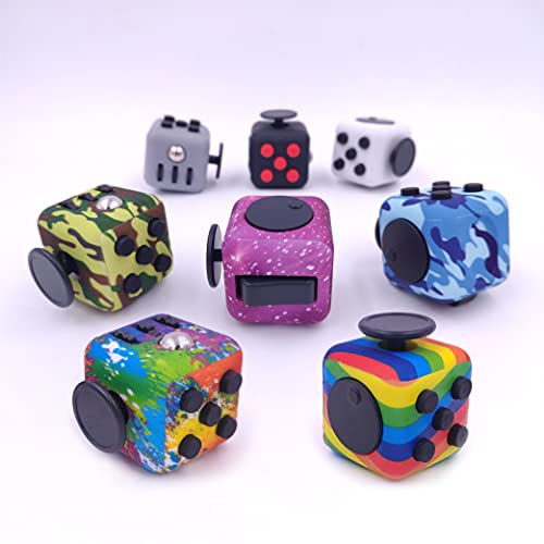 FIDGETARIAN Cubo Antiestres Niños Adultos - Fidget Toy Anti Estrés - Juguetes Antiestres con 6 Módulos Relajantes - Figet Toys Juguetes para Adultos Adolescentes y Niños - Gris Negro