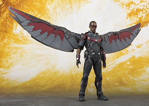 Figura de acción Bandai Tamashii Nations S.H. Figuarts Falcon Vengadores: Infinity War, Negro, Talla única