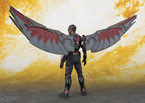 Figura de acción Bandai Tamashii Nations S.H. Figuarts Falcon Vengadores: Infinity War, Negro, Talla única