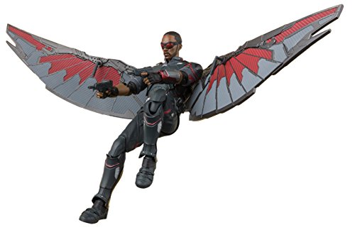 Figura de acción Bandai Tamashii Nations S.H. Figuarts Falcon Vengadores: Infinity War, Negro, Talla única