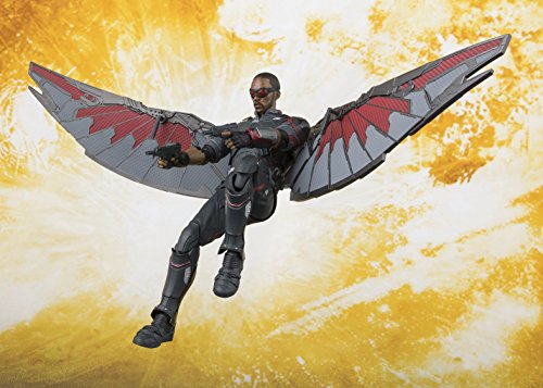 Figura de acción Bandai Tamashii Nations S.H. Figuarts Falcon Vengadores: Infinity War, Negro, Talla única