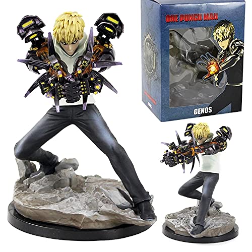 Figura De Acción De One Punch Man Genos Figuras De Estatuas De Dibujos Animados Juguetes, Modelo Coleccionable De PVC Premium Estatua Muñeca Regalo De Cumpleaños 15Cm