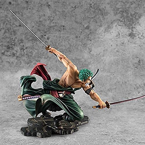 Figura de Anime One Piece 18cm Figura de Anime Roronoa Zoro Figura Three Thousand World Three Cuchillo Habilidad de Lucha Zoro Figura de acción Modelo de Figura de PVC