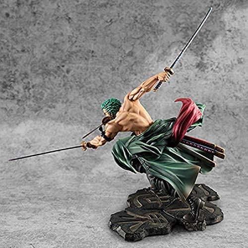 Figura de Anime One Piece 18cm Figura de Anime Roronoa Zoro Figura Three Thousand World Three Cuchillo Habilidad de Lucha Zoro Figura de acción Modelo de Figura de PVC