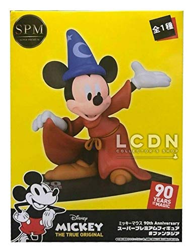 Figura Estatua Mickey Mouse Fantasia 23 cm Sega Super Premium SPM Japón Disney Aniversario de Mickey Mouse 90 años Escoba mágica