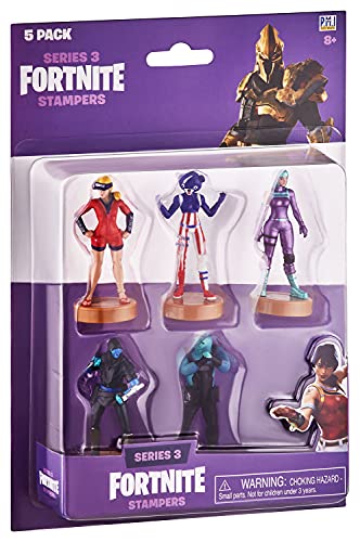 Figuras auténticas de Fortnite con Sello, Paquete de 5 de Lujo - Personajes Populares de Fornite Battle Royale - Colección Serie 3 para niños y niñas- D (S3) (B)