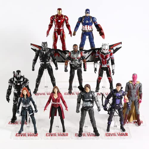 Figuras De Acción De Marvel, Iron Man, Capitán América, Hombre Hormiga, Hulk, Iron Spider, Viuda Negra, Pantera, Bruja Escarlata, Visión, Hawkeye (Hawkeye)