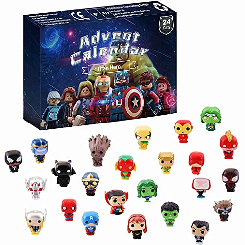 Figuras De Acción De Superhéroes Calendario De Adviento 2021 Juego De Juguetes, Caja Ciega Sorpresa Digital Dibujos Animados De Superman Figuras Packs Regalos Sorpresa Para Navidad Regalo Para Niños