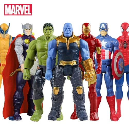 Figuras De Acción De Superhéroes De Marvel, Endgame Vengadores, Thanos, Hulk, Capitán América, Thor, Lobezno, Venom, Juguetes para Niños, 30cm (C no Box)