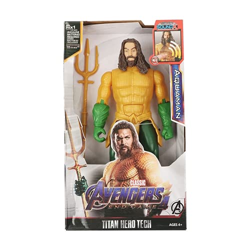 Figuras de acción de superhéroes, Hulk, Iron Man, Thor, Los Vengadores de Marvel, 12/30cm, Modelo de Figura de acción, Juguetes para niños, (Aquaman with Box)