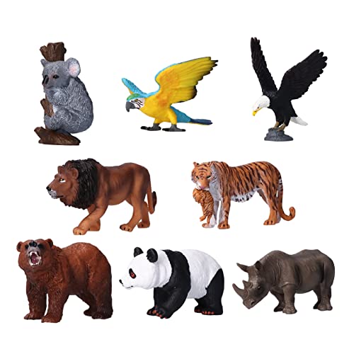 Figuras de Animales Salvajes Juguetes, Jumbo Figuras de Animales Salvajes de la Selva Juguetes Simulación Segura Pintada a Mano para Fiestas para Niños