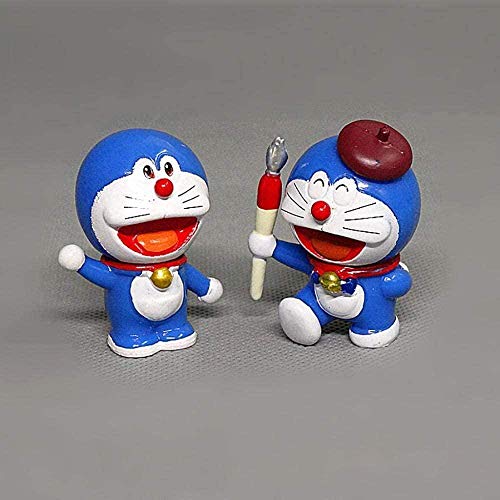 Figuras de Anime Modelo de Dibujos Animados de Anime japonés Doraemon Mini Figuras de PVC Lindas Juguetes muñecas 8 unids / Set Exquisita decoración de Adorno