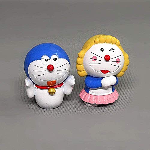 Figuras de Anime Modelo de Dibujos Animados de Anime japonés Doraemon Mini Figuras de PVC Lindas Juguetes muñecas 8 unids / Set Exquisita decoración de Adorno