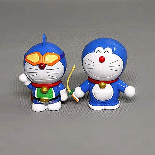 Figuras de Anime Modelo de Dibujos Animados de Anime japonés Doraemon Mini Figuras de PVC Lindas Juguetes muñecas 8 unids / Set Exquisita decoración de Adorno