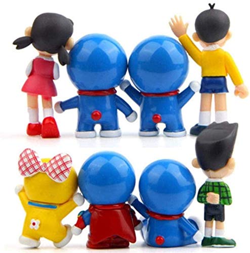 Figuras de Anime Modelo de Dibujos Animados de Anime japonés Doraemon PVC Mini Juguetes muñecas 8 unids / Set coleccionables Anime Regalos Juguetes Kits de Modelo