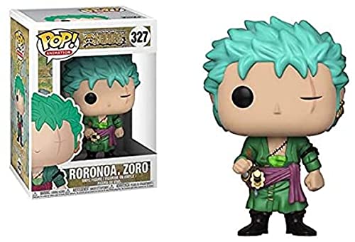 Figuras De Anime Pop De Una Pieza con Tres Espadas Roronoa Zoro Pop Vinyl # 327 Figuras De Acción Juguetes De PVC para Niños En Caja De 10 Cm