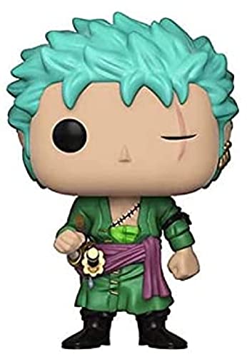 Figuras De Anime Pop De Una Pieza con Tres Espadas Roronoa Zoro Pop Vinyl # 327 Figuras De Acción Juguetes De PVC para Niños En Caja De 10 Cm