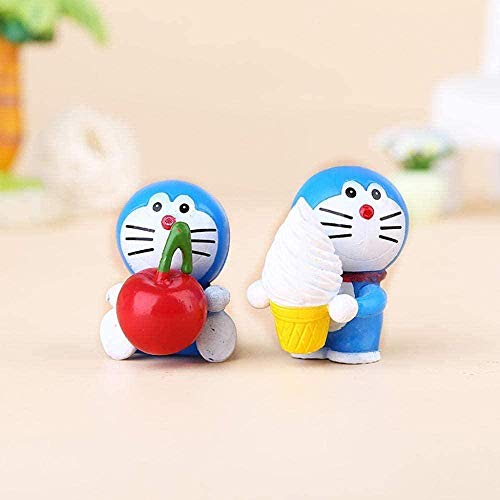 Figuras de Anmine Dibujos Animados Lindo Doraemon Anime Figuras de Modelo Kits 6 Unids / Set PVC Personajes de Juguete Anime Souvenirs Coleccionables Artesanía Figuras de Anime de Juguete