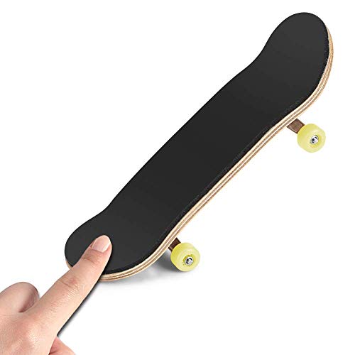 Fingerboard Finger Skateboards, Mini diapasón, Patineta de Dedos Profesional Maple Wood DIY Assembly Skate Boarding Toy Juegos de Deportes Kids (Amarillo)